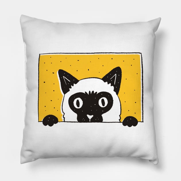 Peeking Cat Pillow by LR_Collections