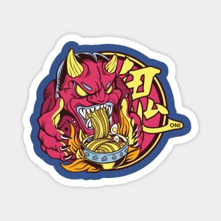 Dragon Eats Ramen Magnet