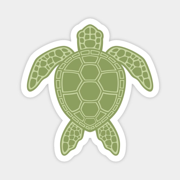 Green Sea Turtle Magnet by fizzgig