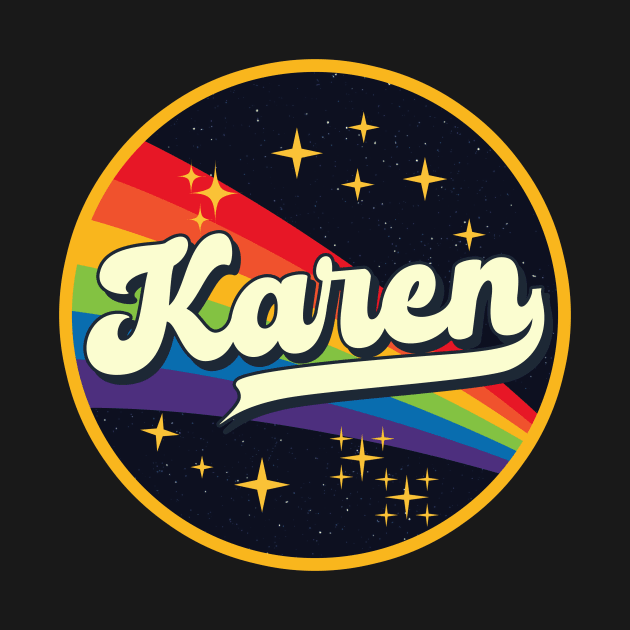 Karen // Rainbow In Space Vintage Style by LMW Art