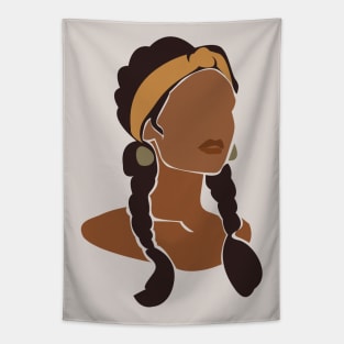 Black Woman With Braids Tapestry