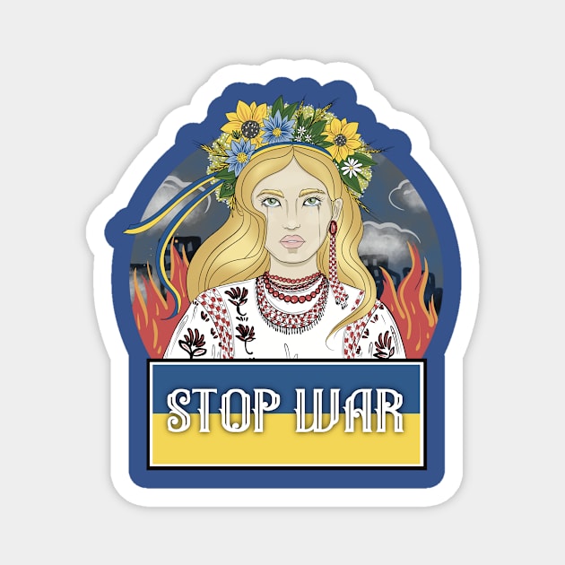 Design By Artist Living In Kyiv, Ukraine Magnet by The Christian Left