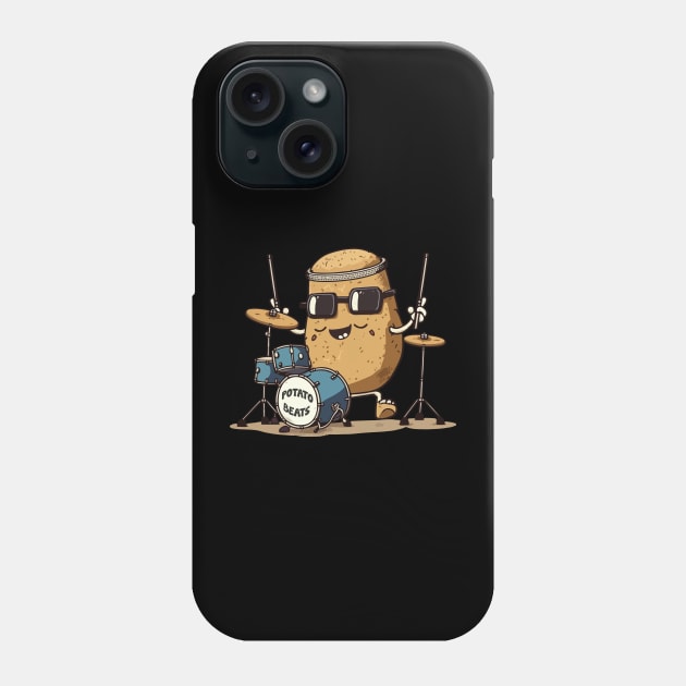 Funny Potato Drummer Boy Phone Case by All-About-Words