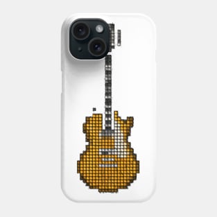 Tiled Pixel Slack Goldtop Guitar Upright Phone Case