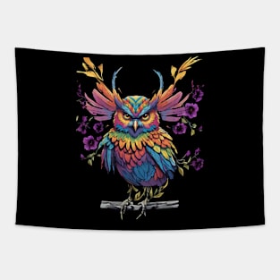 great colorfull owl Tapestry