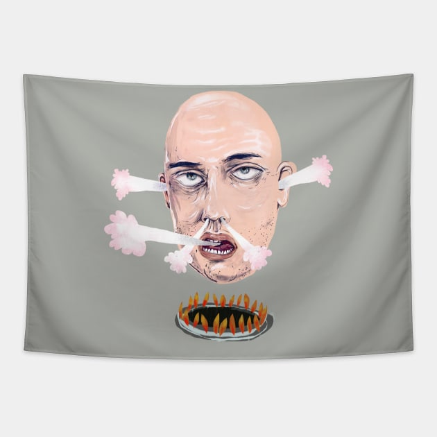 Boiling Head Tapestry by IvanStanisic