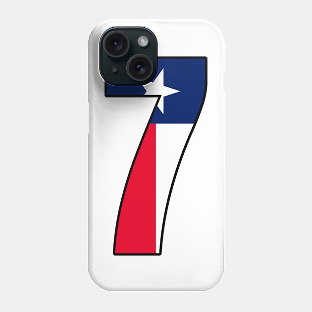 Number 7 Texas Flag Phone Case by la chataigne qui vole ⭐⭐⭐⭐⭐