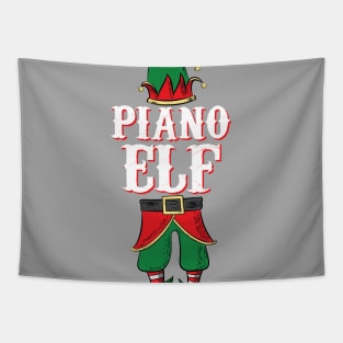 Piano Elf - Christmas Gift Idea for Piano Players design Tapestry