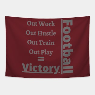 Football Outwork the other Team Tapestry