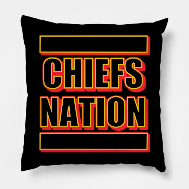 Chiefs Nation Pillow by Zivanya's art
