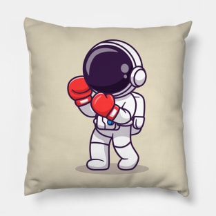 Cute Astronaut Boxing Cartoon Pillow