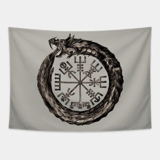 Ouroboros with Vegvisir Tapestry