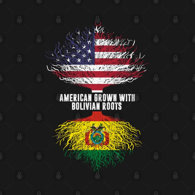 American Grown with Bolivian Roots USA Flag by silvercoin