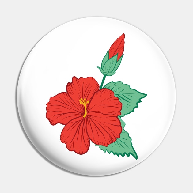 Hibiscus Pin by SWON Design