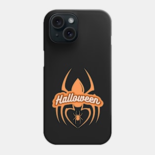 Halloween Groovy Spiders Orange Hoodie Phone Case