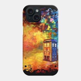 British Police Blue Phone booth At Rainbow City Phone Case