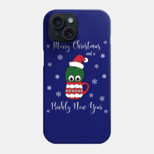 Merry Christmas And A Prickly New Year - Cactus With A Santa Hat In A Christmas Mug Phone Case