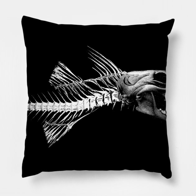 monster underwater skull Pillow by Adybuston123