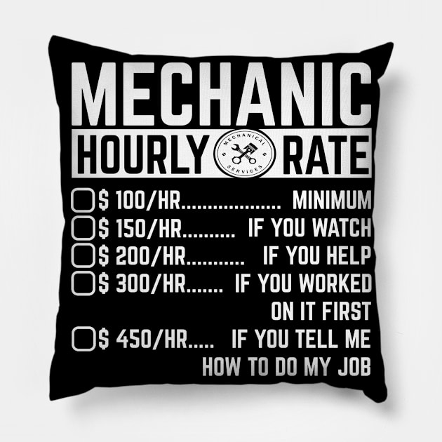 Funny Mechanic Design Perfect For all Mechanics Pillow by TO Store