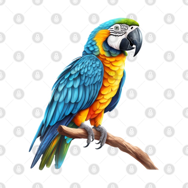 Colorful Macaw Parrot by AI Art Originals