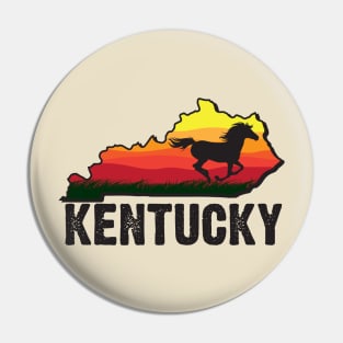 Kentucky Horse Sunset Pin