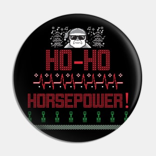 Ho Ho Horsepower Christmas Santa Piston Rod Funny Holiday Xmas Pin