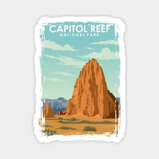 Capitol Reef National Park Vintage and Retro Travel Poster Magnet