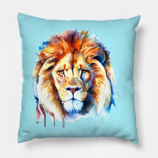 Colour Lion Art, Watercolor Painting Pillow