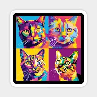 Javanese Cat Pop Art - Cat Lover Gift Magnet