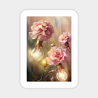 Watercolor steampunk flowers Magnet