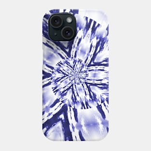 Blue Batik Ikat Seashell Phone Case