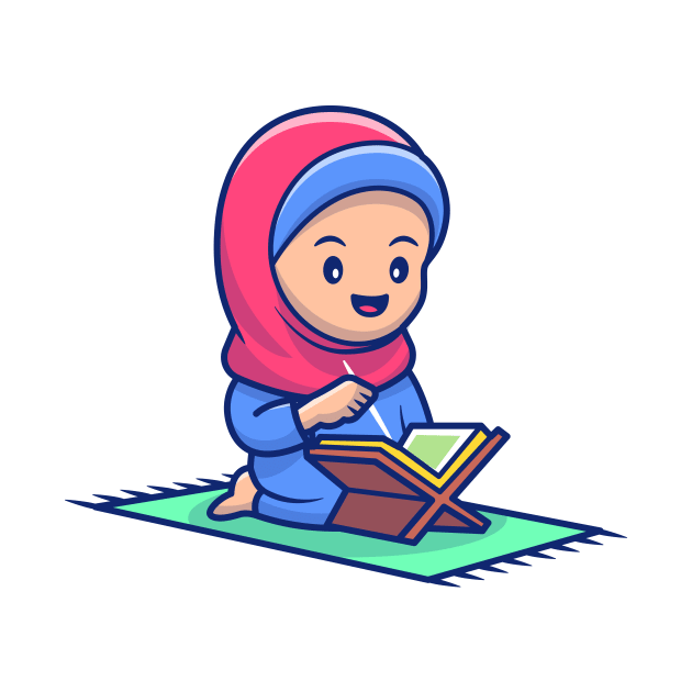 Cute girl moslem reading by Catalyst Labs