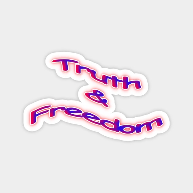 Truth & Freedom Retro American Spirit Magnet by Creative Creation