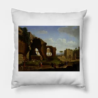 A Roman Views Of The Ruins By Herman Van Swanevelt Digitally Enhanced Pillow