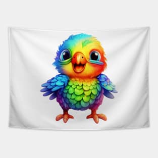 Rainbow Baby Bird Tapestry