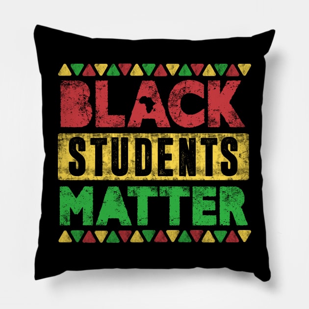 Black Students Matter Black History Month Men Women Kids Pillow by TheMjProduction