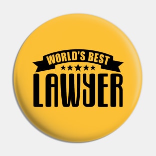 World's Best Lawyer Pin