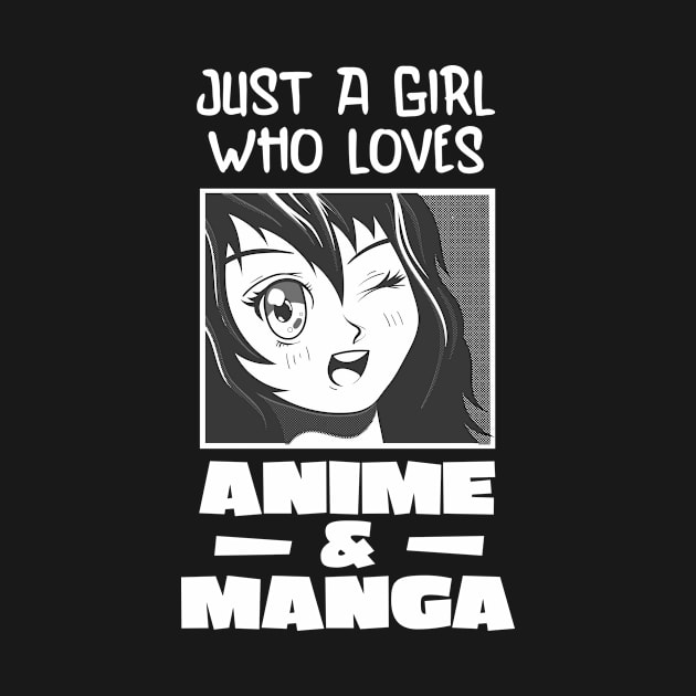 Just A Girl Who Loves Anime And Manga Cute Fan by Foxxy Merch