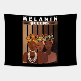 Melanin Afro Queens Black Pride Tapestry