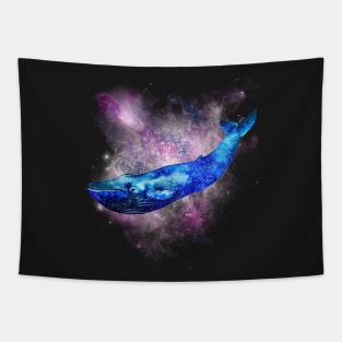 Watercolor Space Whale Tapestry