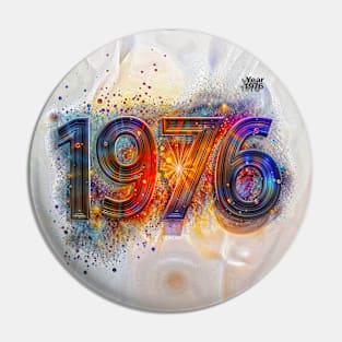 Year 1976 in Light and Color: A Stellar Memory Pin