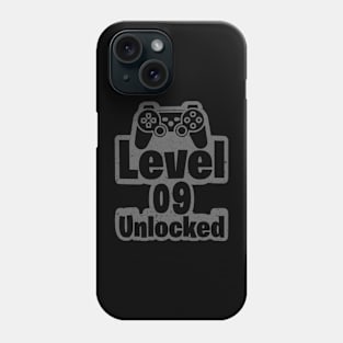 LEVEL 9 UNLOCKED Birthday 9 Year Old Gamer Vintage Phone Case