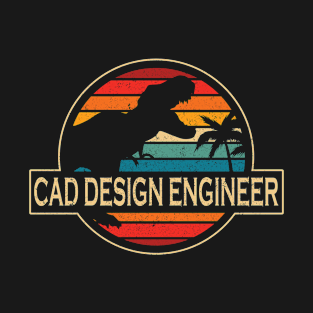 Cad Design Engineer Dinosaur T-Shirt