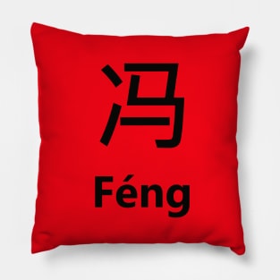 Chinese Surname Féng Pillow