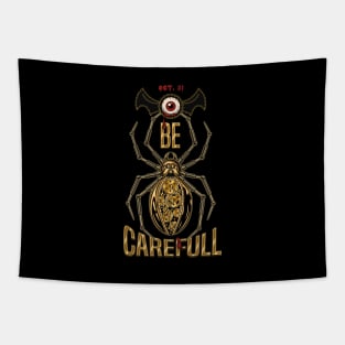 Steampunk gold spider Tapestry