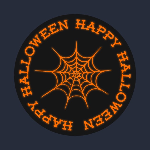 Happy Halloween Spiderweb by superdupertees