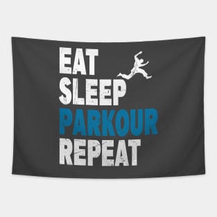 Eat. Sleep. Parkour. Repeat. Parkour Design Tapestry