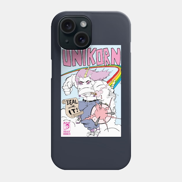 Kam Komcis: Unikorn #1 cover Phone Case by Kam Komics 