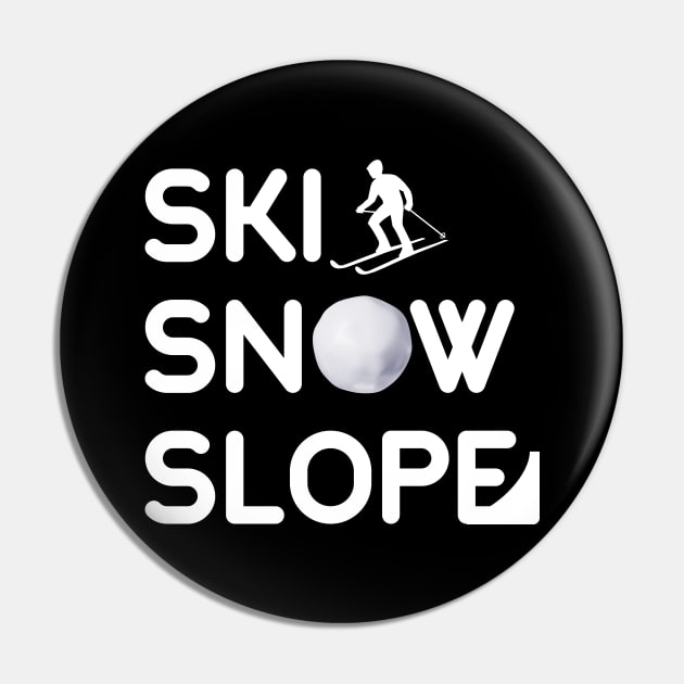 Ski Snow Slope Pin by NomiCrafts