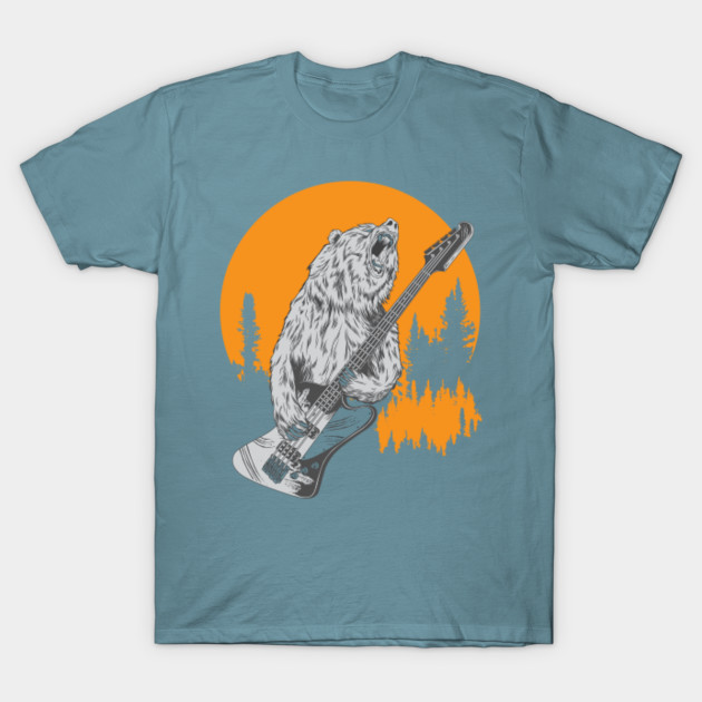 Disover Bass Guitar Bear - Bass Guitar - T-Shirt